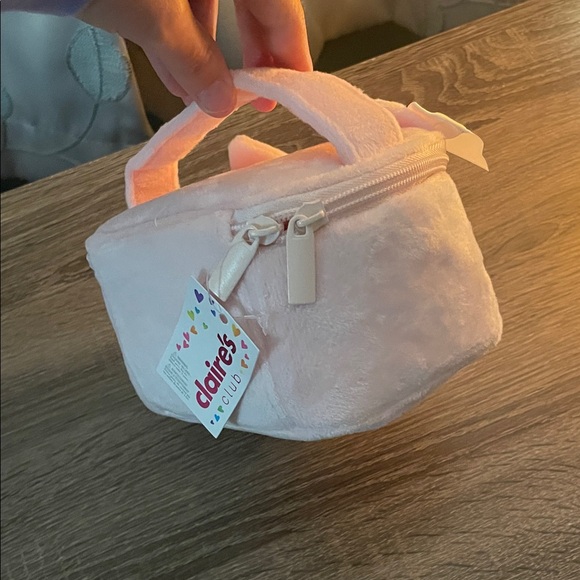 NWT Claire's Pink Cat Plush Handbag - Picture 5 of 6